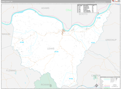 Lewis County, KY Digital Map Premium Style