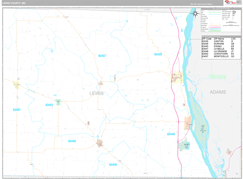 Lewis County, MO Digital Map Premium Style