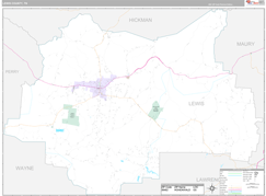 Lewis County, TN Digital Map Premium Style