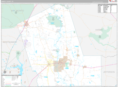 Liberty County, TX Digital Map Premium Style