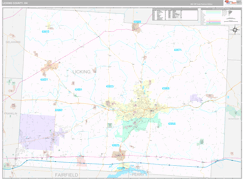 Licking County, OH Digital Map Premium Style