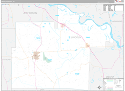 Lincoln County, AR Digital Map Premium Style