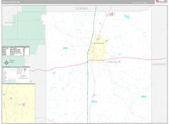 Lincoln County, MS Digital Map Premium Style