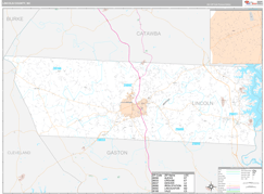 Lincoln County, NC Digital Map Premium Style