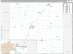 Livingston County, IL Digital Map Premium Style