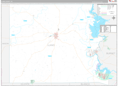Llano County, TX Digital Map Premium Style
