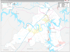 Loudon County, TN Digital Map Premium Style