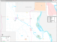 Louisa County, IA Digital Map Premium Style