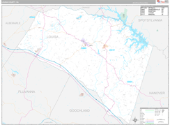 Louisa County, VA Digital Map Premium Style