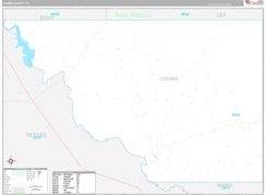 Loving County, TX Digital Map Premium Style