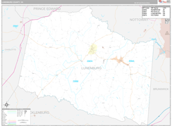 Lunenburg County, VA Digital Map Premium Style