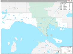 Mackinac County, MI Digital Map Premium Style