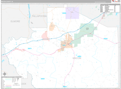 Macon County, AL Digital Map Premium Style