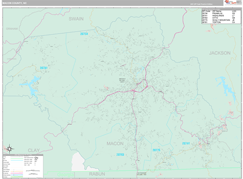 Macon County, NC Digital Map Premium Style