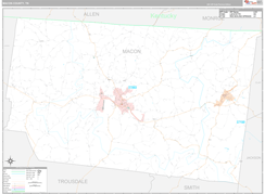 Macon County, TN Digital Map Premium Style