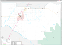 Madison County, ID Digital Map Premium Style