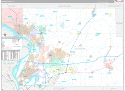 Madison County, IL Digital Map Premium Style