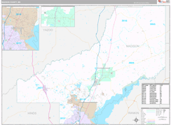 Madison County, MS Digital Map Premium Style