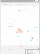 Mahaska County, IA Digital Map Premium Style
