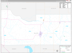 Major County, OK Digital Map Premium Style