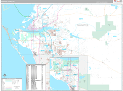 Manatee County, FL Digital Map Premium Style
