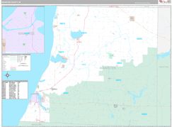 Manistee County, MI Digital Map Premium Style