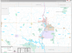 Marathon County, WI Digital Map Premium Style