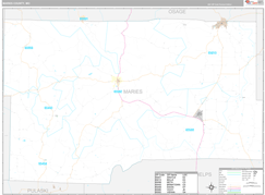 Maries County, MO Digital Map Premium Style