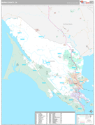 Marin County, CA Digital Map Premium Style