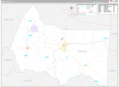 Marion County, KY Digital Map Premium Style