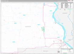 Marion County, MO Digital Map Premium Style