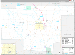 Marion County, OH Digital Map Premium Style