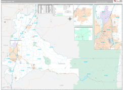 Marion County, OR Digital Map Premium Style