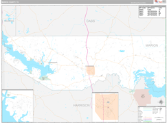 Marion County, TX Digital Map Premium Style