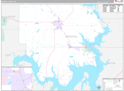 Marshall County, OK Digital Map Premium Style