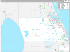 Martin County, FL Digital Map Premium Style