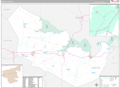 Martin County, NC Digital Map Premium Style