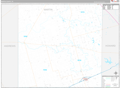 Martin County, TX Digital Map Premium Style