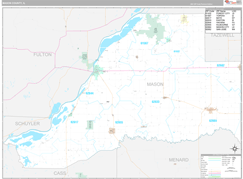 Mason County, IL Digital Map Premium Style