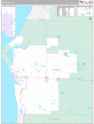 Mason County, MI Digital Map Premium Style