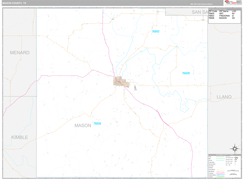 Mason County, TX Digital Map Premium Style