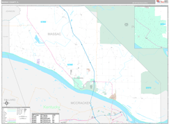 Massac County, IL Digital Map Premium Style
