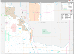 McClain County, OK Digital Map Premium Style
