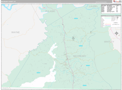 McCreary County, KY Digital Map Premium Style