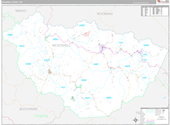 McDowell County, WV Digital Map Premium Style