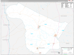 McLean County, KY Digital Map Premium Style