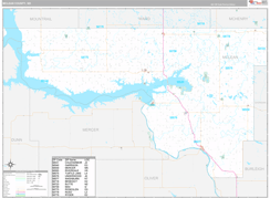 McLean County, ND Digital Map Premium Style