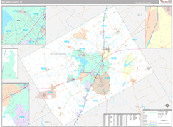McLennan County, TX Digital Map Premium Style