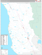 Mendocino County, CA Digital Map Premium Style