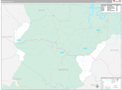 Menifee County, KY Digital Map Premium Style